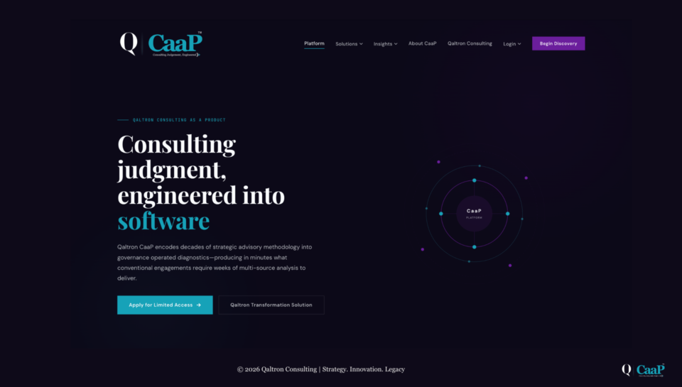 Qaltron launches its Consulting Platform named as Qaltron CaaP, along with the Qaltron Transformation Solution as its proprietary outcome-driven transformation solution.